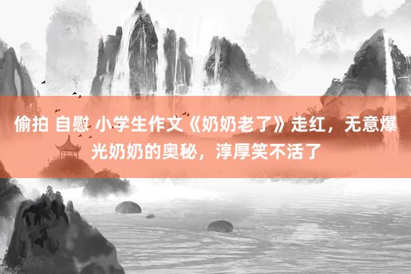 偷拍 自慰 小学生作文《奶奶老了》走红，无意爆光奶奶的奥秘，淳厚笑不活了