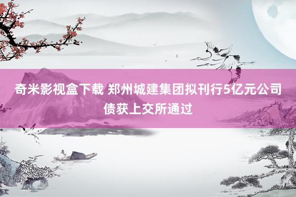 奇米影视盒下载 郑州城建集团拟刊行5亿元公司债获上交所通过