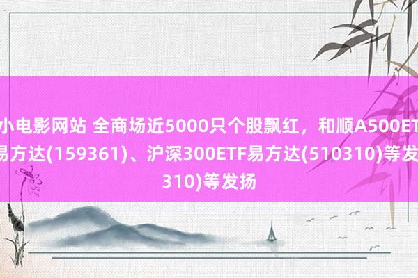 小电影网站 全商场近5000只个股飘红，和顺A500ETF易方达(159361)、沪深300ETF易方达(510310)等发扬